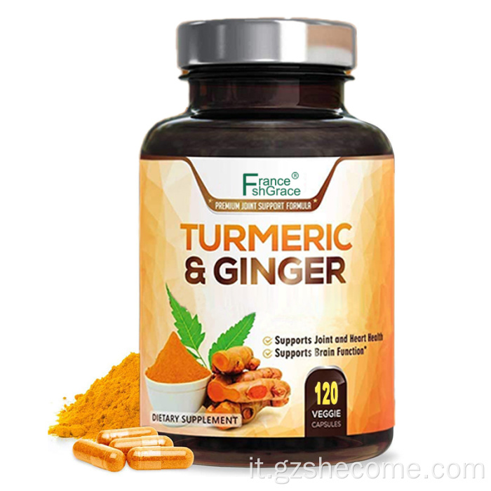 Capsule di curcuma OEM Benefici antiossidanti Capsule di curcumina